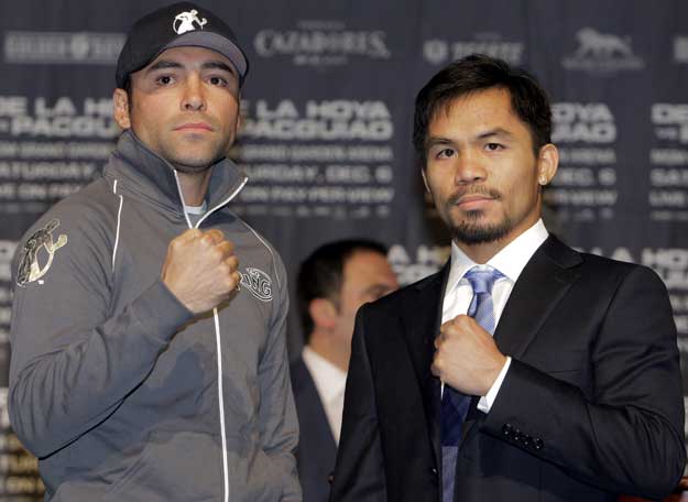 oscar de la hoya pics. Oscar de la Hoya VS Manny